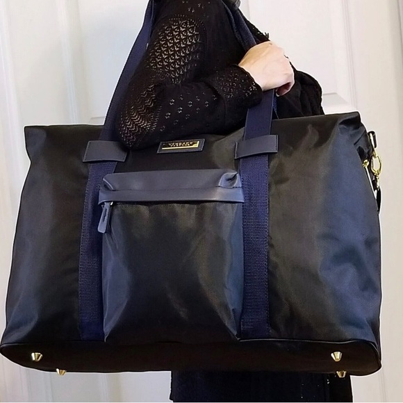 Versace Bags Versace Duffle Weekender Gym Sports Travel Overnight Carryon Bag Navy Blue